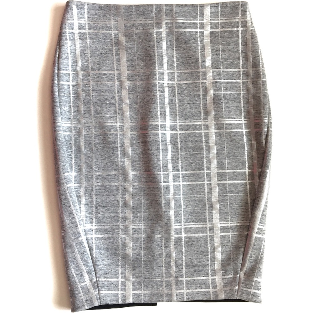 Elizabeth and James Layla Metallic Plaid Skirt Size 10